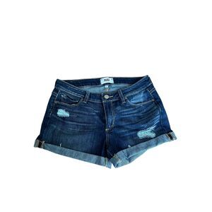 PAIGE Women Size 27 Maribel Destructed Jimmy Jimmy Mid Rise Denim Cut Off Shorts